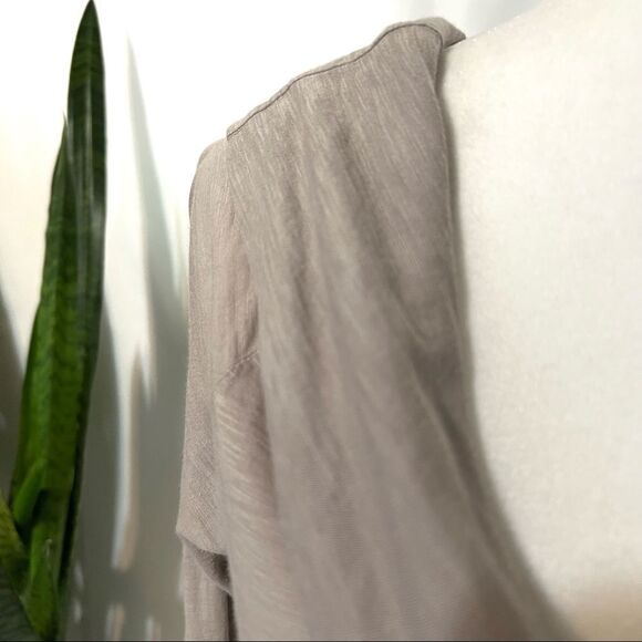 JAMES PERSE Size 4 (Large) Taupe Off Shoulder Long Sleeve Tunic or Top - Picture 10 of 12